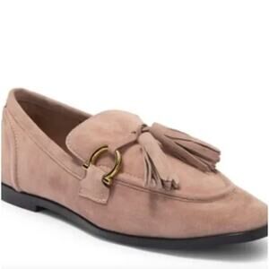 EUC -JEFFREY CAMPBELL Velvit In Taupe Suede Tassel Loafer Shoes - Size‎ 10